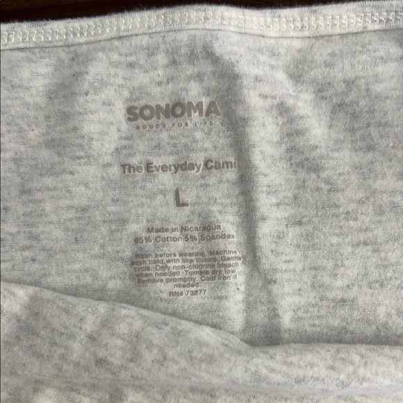 Sonoma White Sleeveless Fitted Camisole - Picture 6 of 6